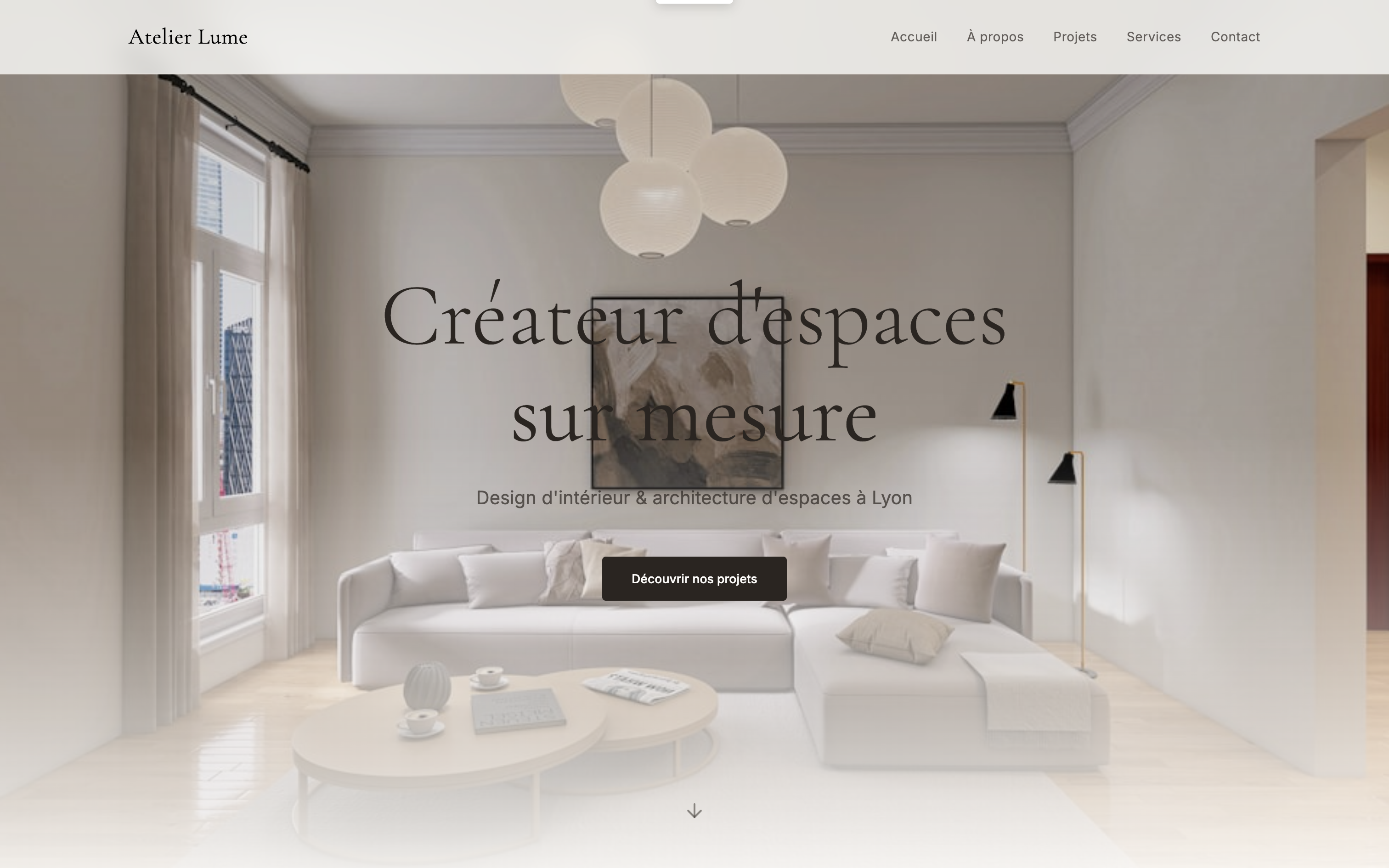 Atelier Lume — aperçu du site