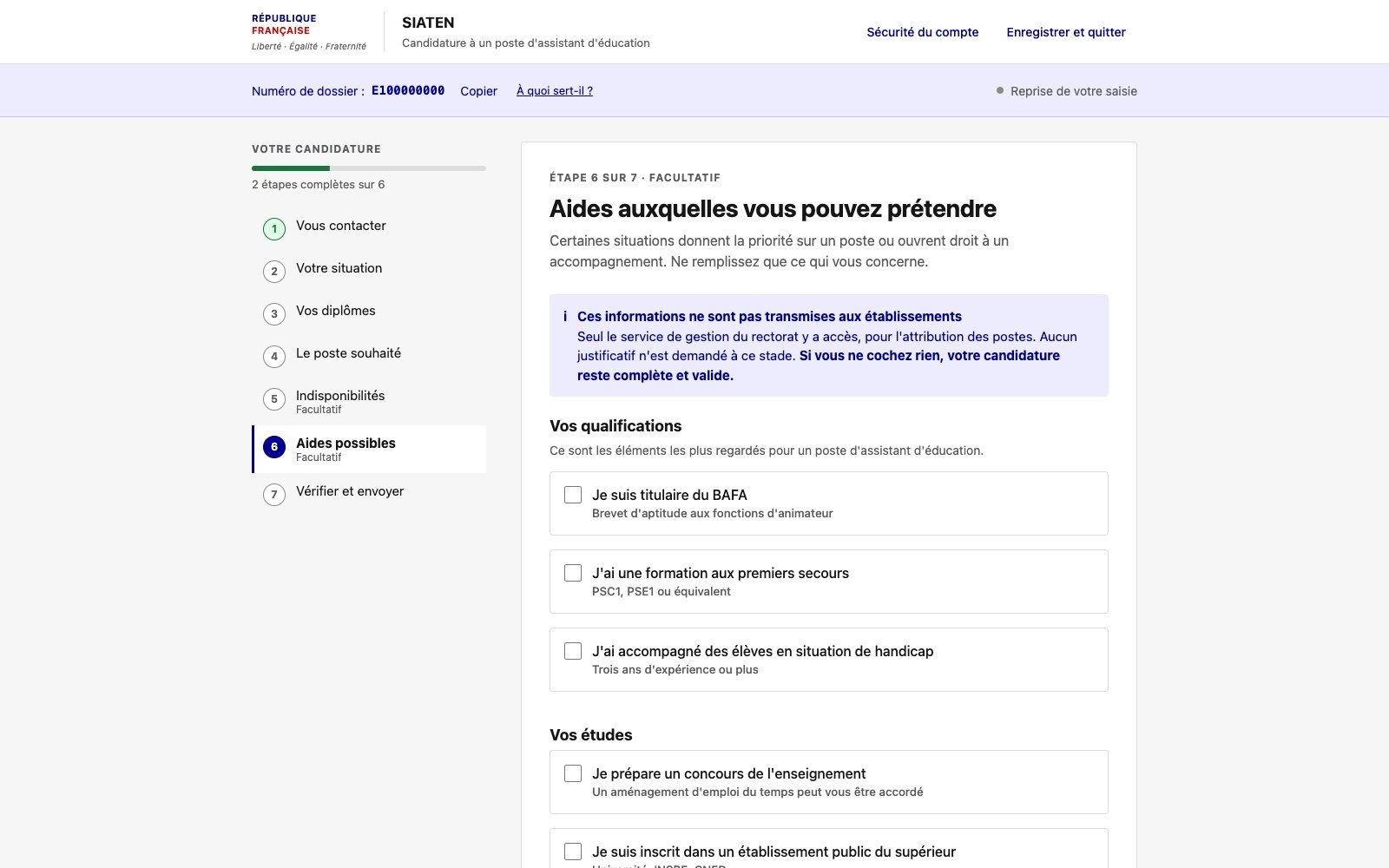 Prototype refondu, blocs séparés, caractère facultatif affirmé et démontré